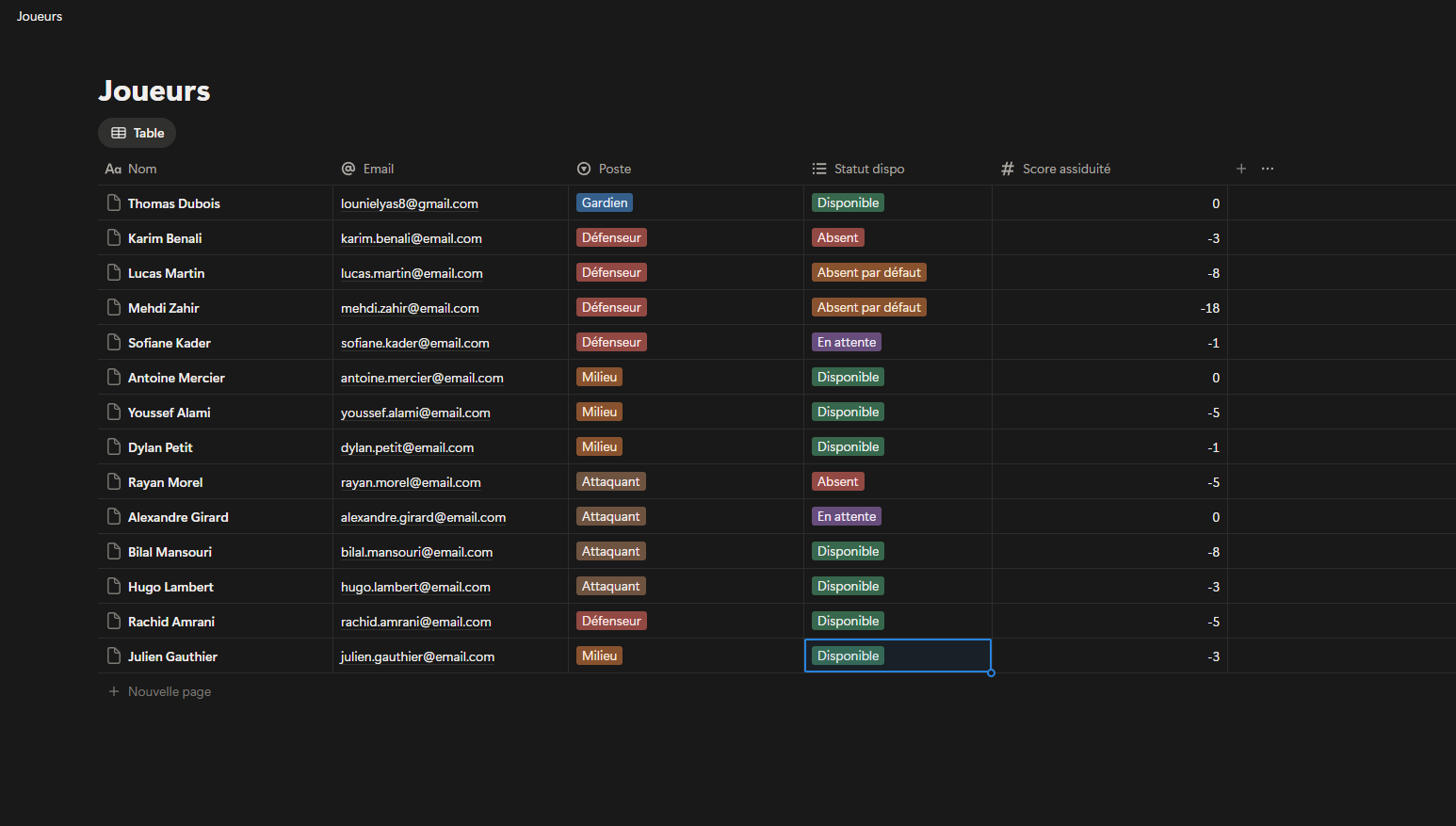 Notion Database