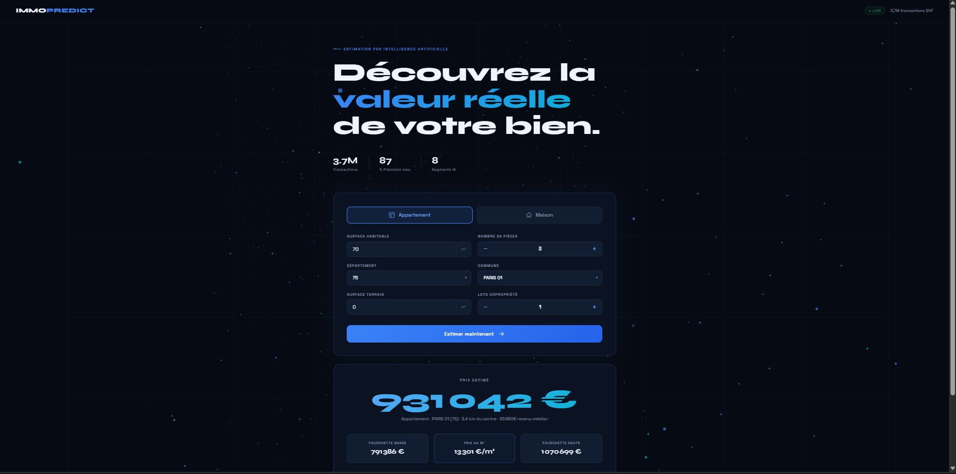 ImmoPredict — Interface